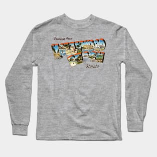 Greetings from Hollywood Beach Long Sleeve T-Shirt